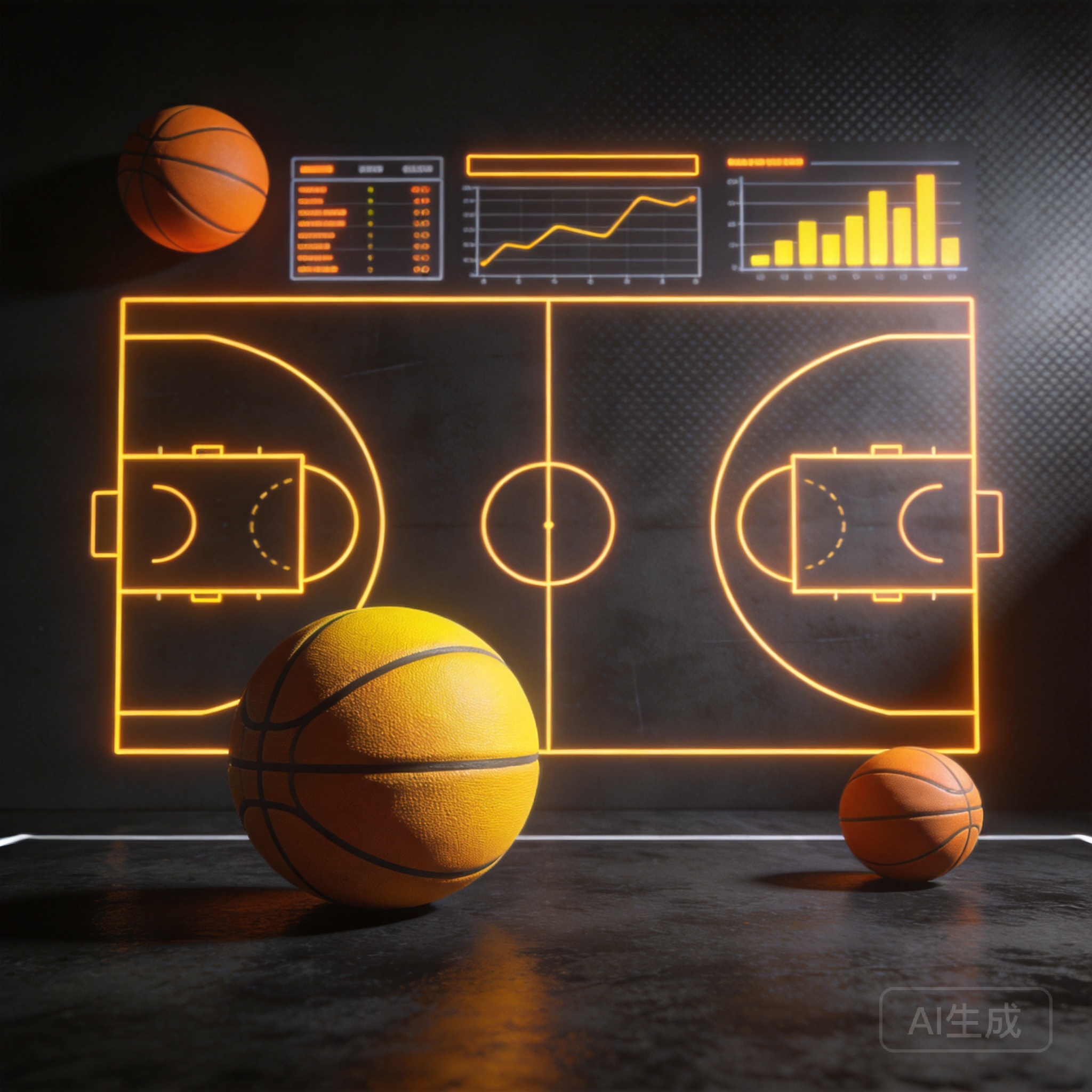 NBA季后赛主题插画